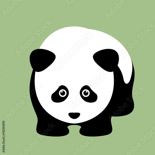 Fototapeta Naklejka Na Ścianę i Meble -  Panda vector illustration style Flat