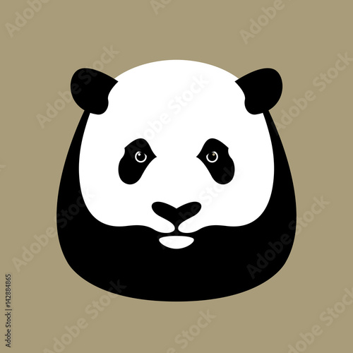 Fototapeta Naklejka Na Ścianę i Meble -  Panda head face vector illustration style Flat