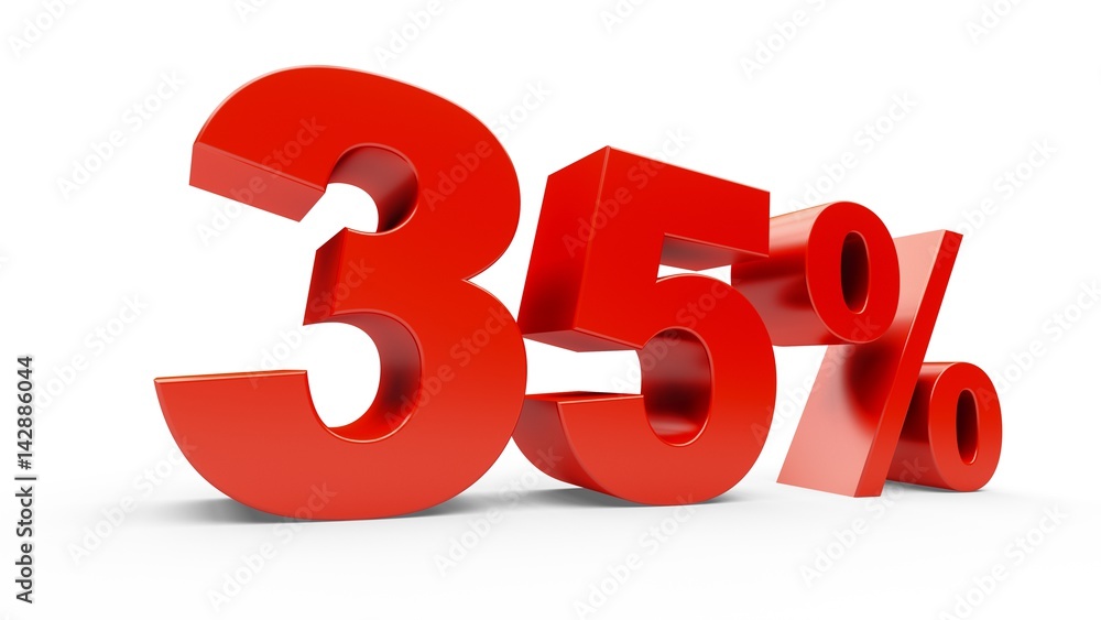 3D rendering shiny red discount 35 percent 3D rendering shiny red discount 35 percent