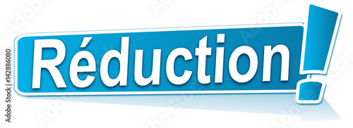 réduction sur  étiquette bleue