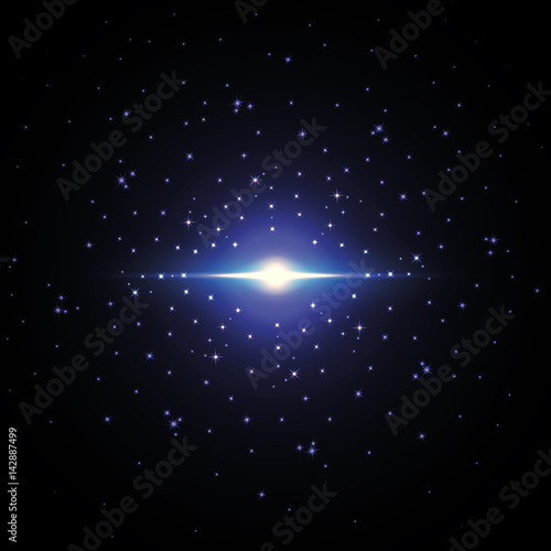 The creation of stellar galaxies using a cosmic explosion
