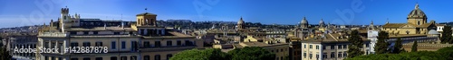 Panorama of Rome from the terrace of Victorian toward the Janiculum