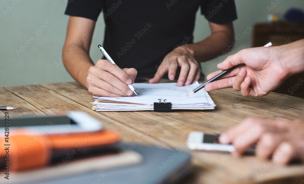 Teamwork lawyer business person working in the office. Teamwork lawyer business person working in the office.