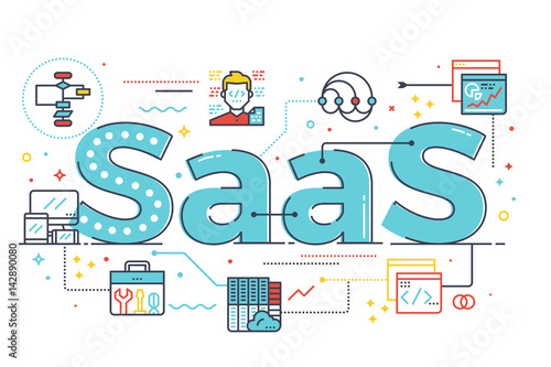 SaaS word illustration