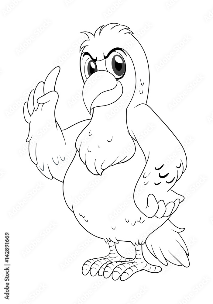 Animal outline for parrot Animal outline for parrot