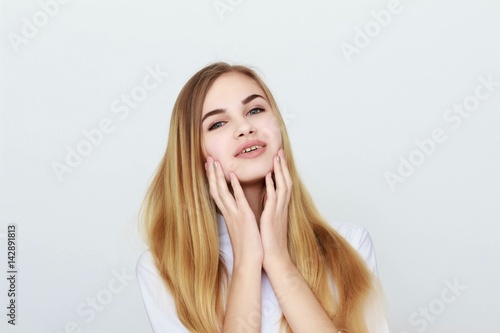 Woman Posing Studio Portrait Concept