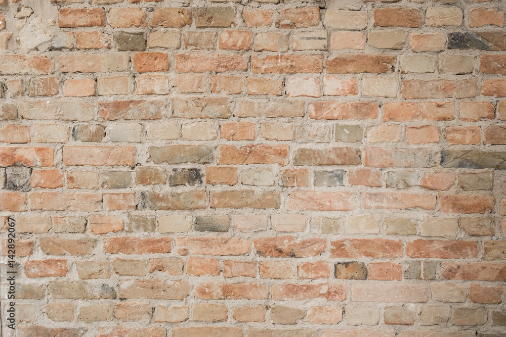 Fototapeta premium Ziegelstein, Backstein Wand - Mauer Hintergrund