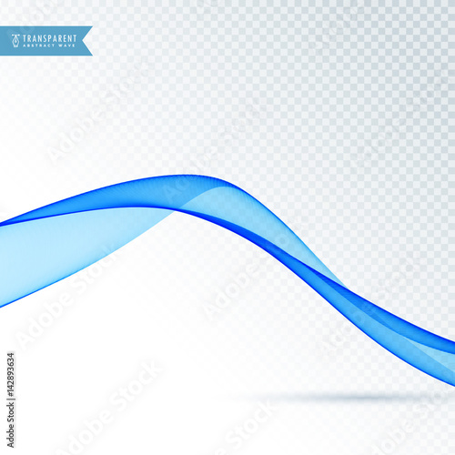 clean blue transparent wave vector