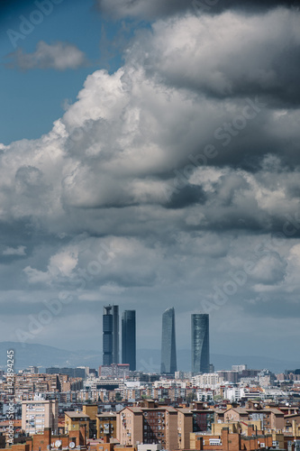Madrid  Spain Financial District Cityscape