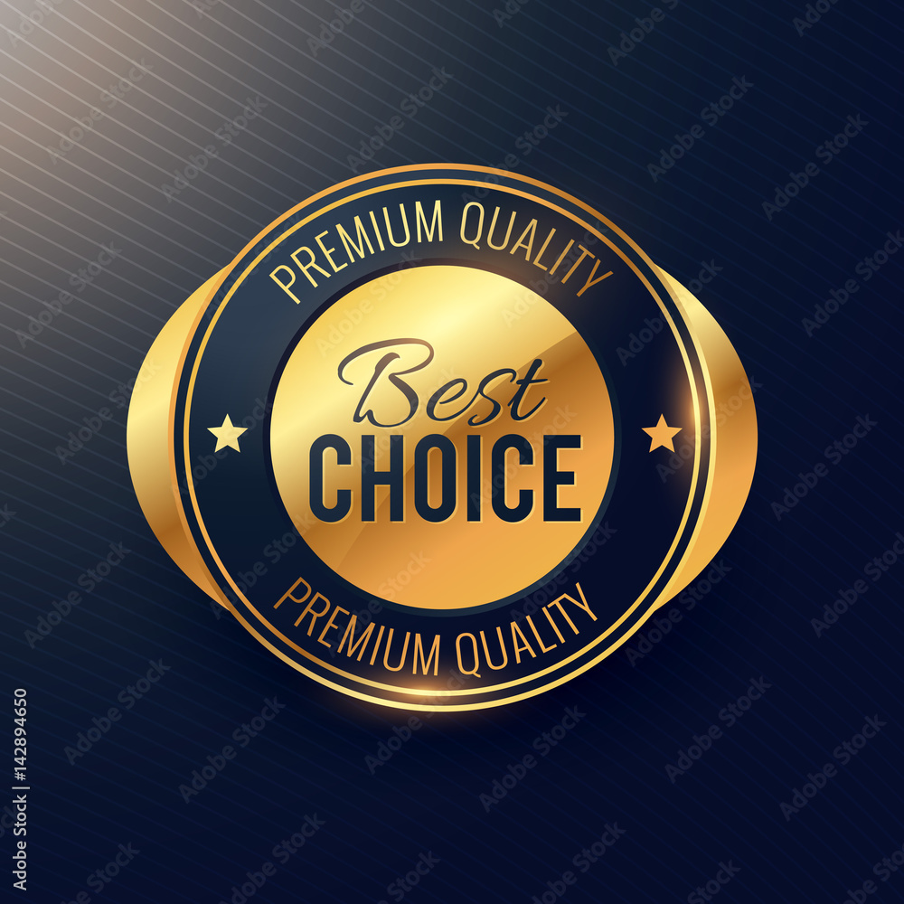 best choice golden label and badge design for premium quality