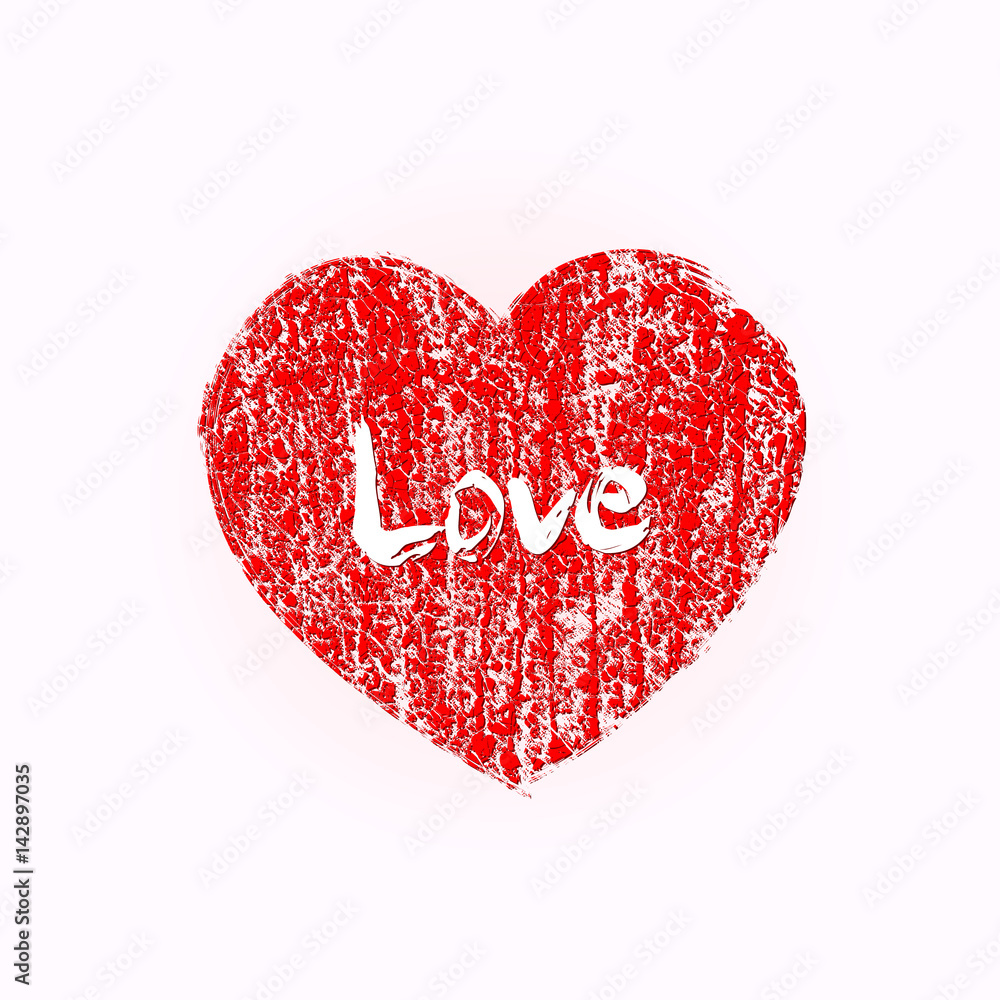 Red Heart . Grunge stamps. Love shape for your design. Red Heart . Grunge stamps. Love shape for your design.