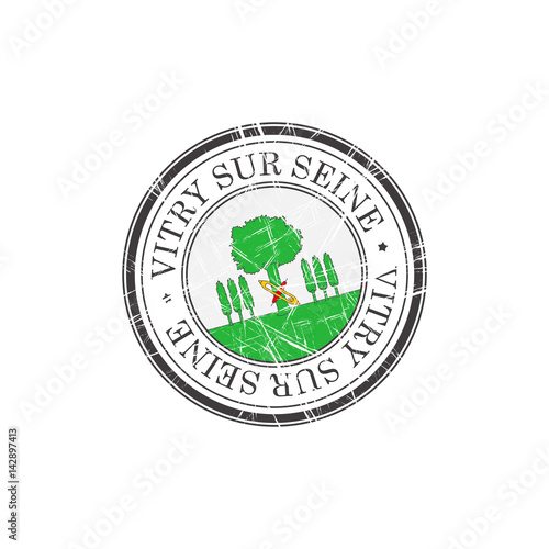 Vitry sur Seine city stamp