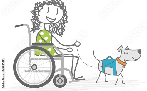 Handicape et chien