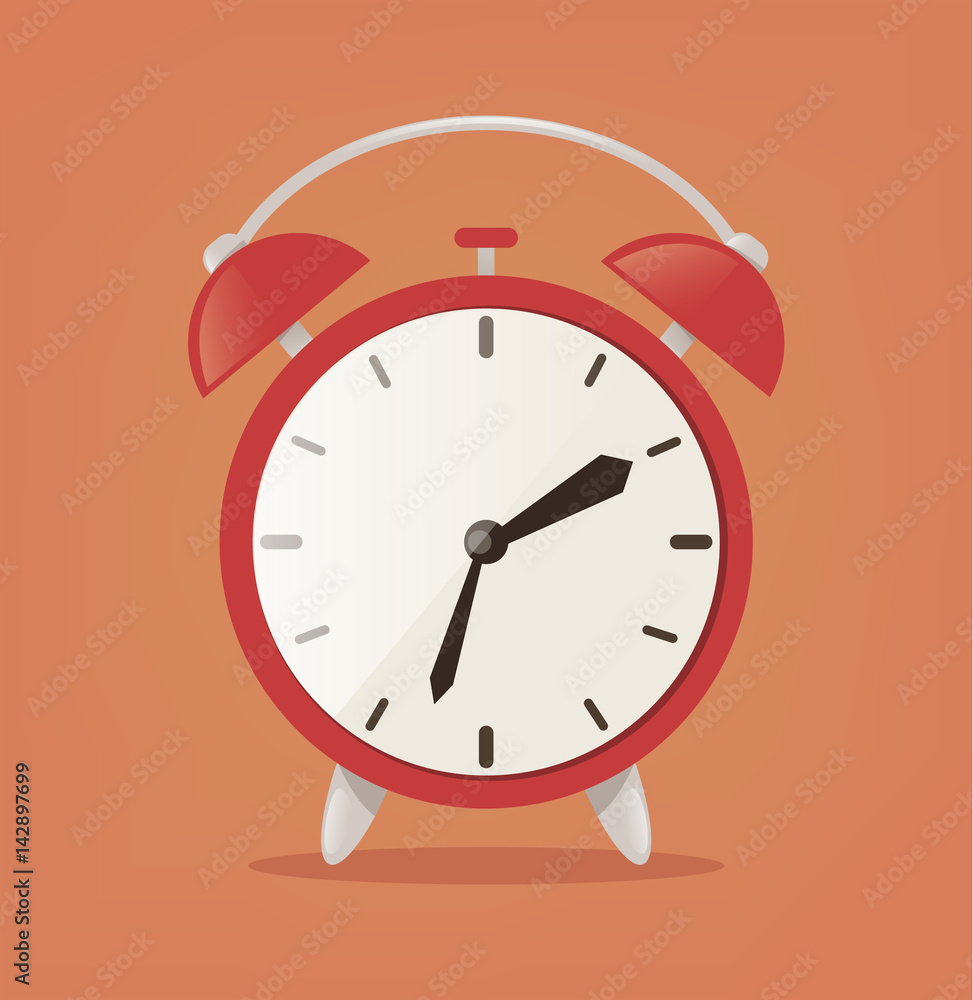 Red alarm. Vector flat cartoon illustration Red alarm. Vector flat cartoon illustration