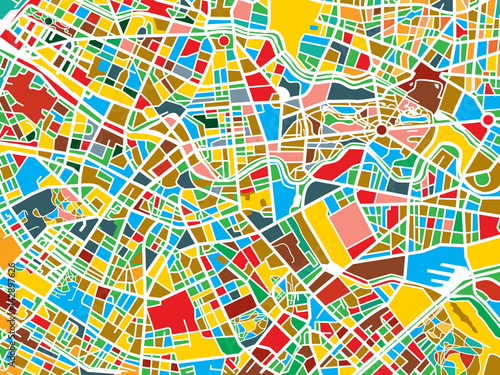 Colorful city map