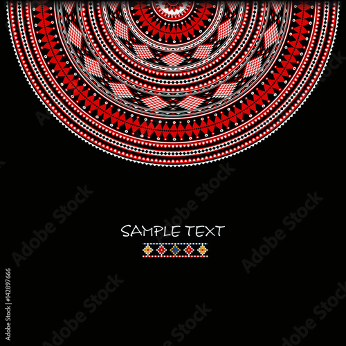 Decorative background with traditional Romanian ornament and place for text. 