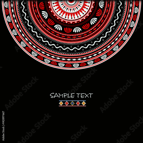 Decorative background with traditional Romanian ornament and place for text. 