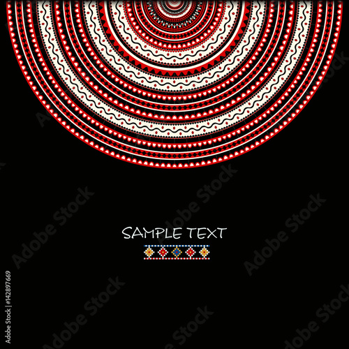 Decorative background with traditional Romanian ornament and place for text. 