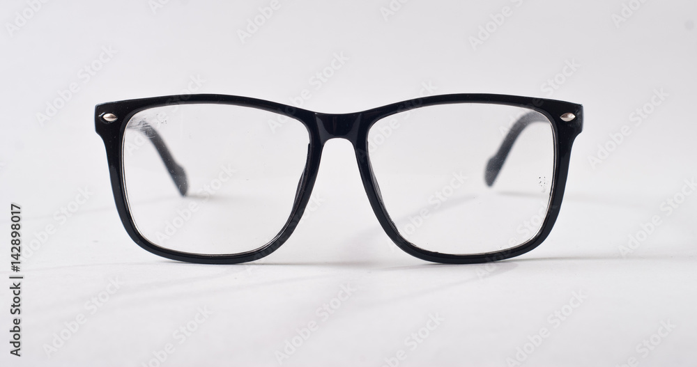 Black glasses on a white background, Black glasses on a white background,