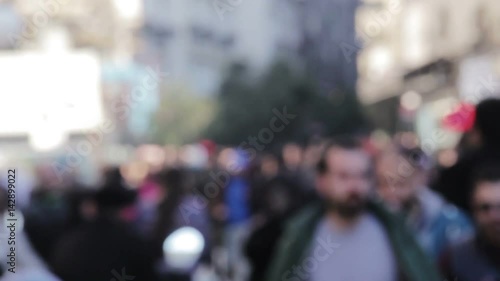 Wallpaper Mural Blurry People walking in the city. Torontodigital.ca