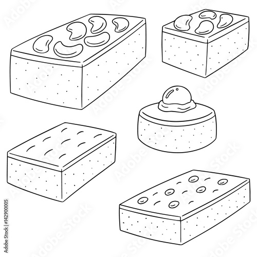 vector set of brownie