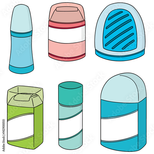 vector set of deodorant