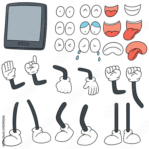 vector set of smartphone cartoon
