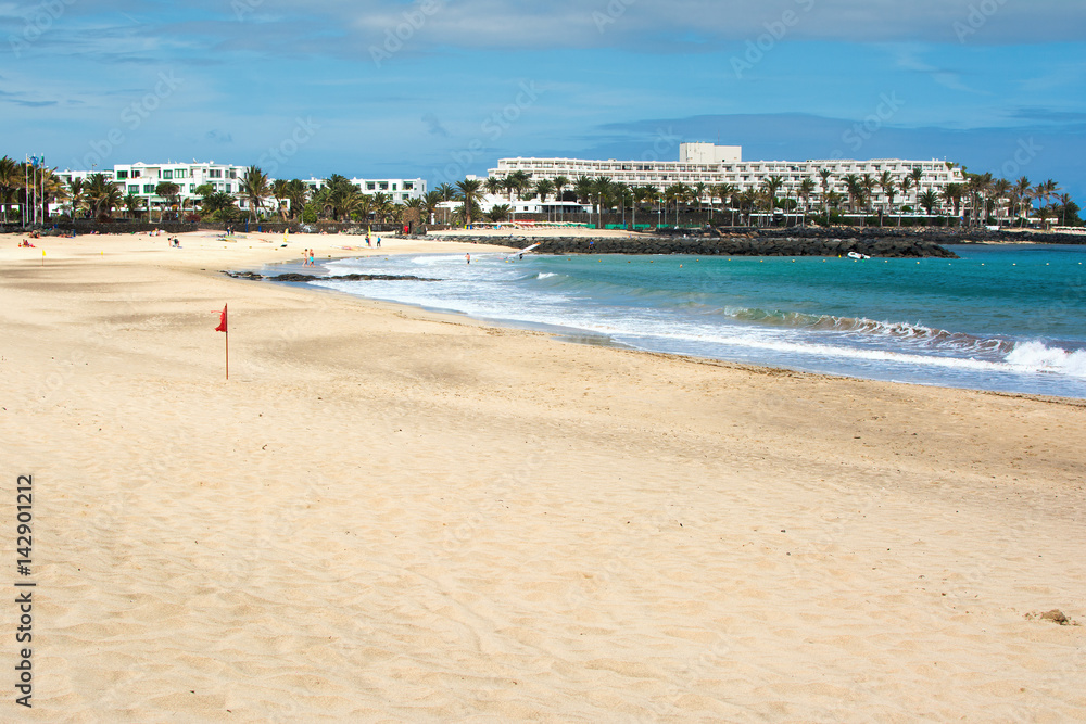 Costa Teguise beach, Lanzarote, Canary islands
