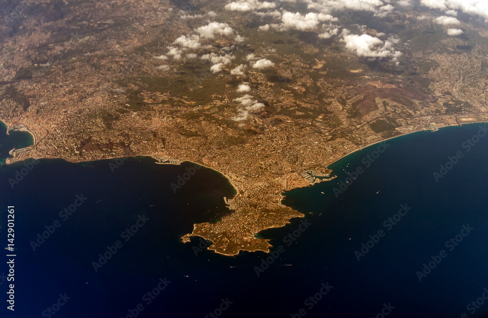 Obraz premium Aerial view of Antibes, France.