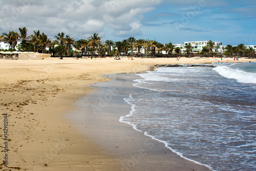 Costa Teguise beach  Lanzarote  Canary islands