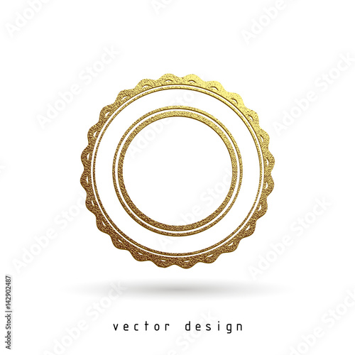 rubber stamp gold illustration
