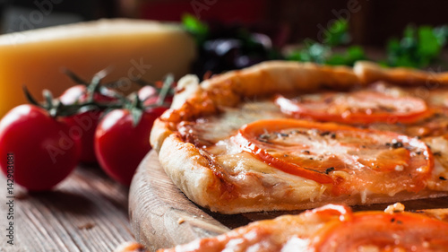 Pizza Fast Food Restaurant Menu Ingredients Italian Cuisine Concept
