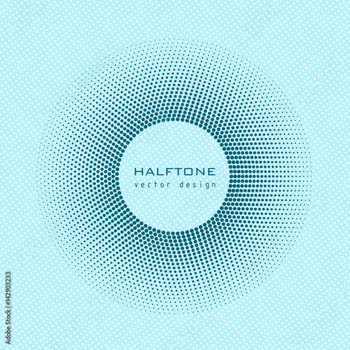 frame halftone dots logo emblem