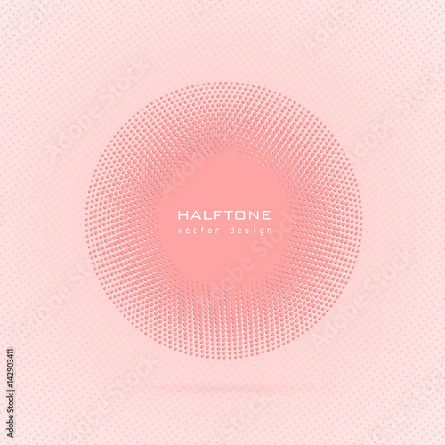 frame halftone dots logo emblem