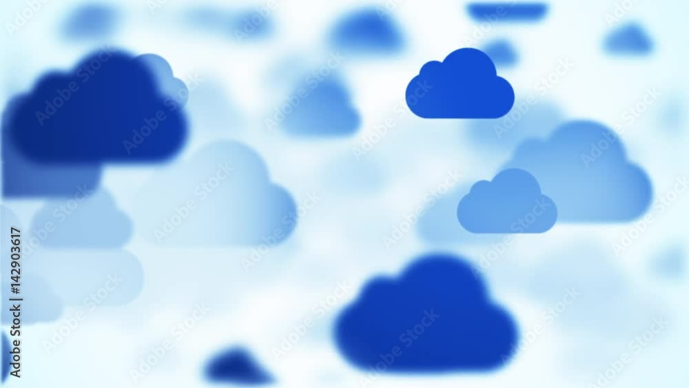 moving clouds, 4K cartoon video moving clouds, 4K cartoon video