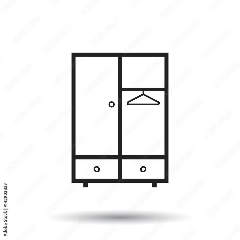 Cupboard furniture icon. Furniture vector illustration on white background. Cupboard furniture icon. Furniture vector illustration on white background.
