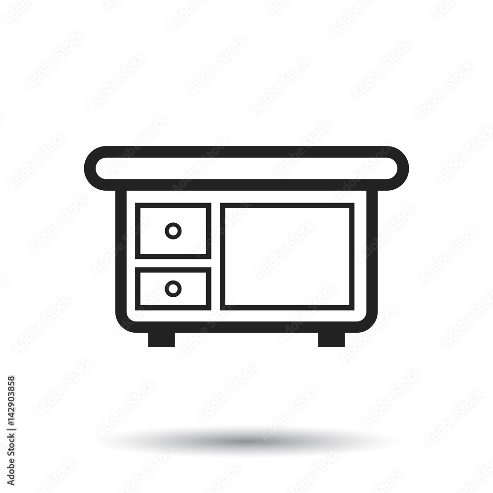 Cupboard furniture icon. Furniture vector illustration on white background. Cupboard furniture icon. Furniture vector illustration on white background.
