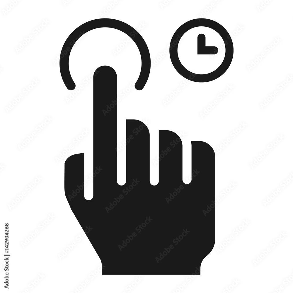 Press and hold solid icon, touch and hand gestures, mobile interface vector graphics, a filled pattern on a white background, eps 10. Press and hold solid icon, touch and hand gestures, mobile interface vector graphics, a filled pattern on a white background, eps 10.