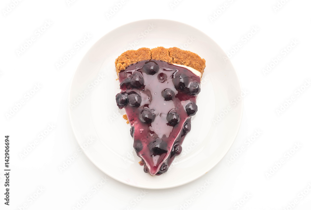 Obraz blueberry pie on white