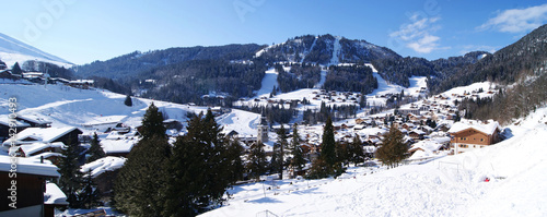 vue sur le village de la Clusaz