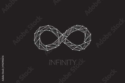 Infinity design with line dot concept.