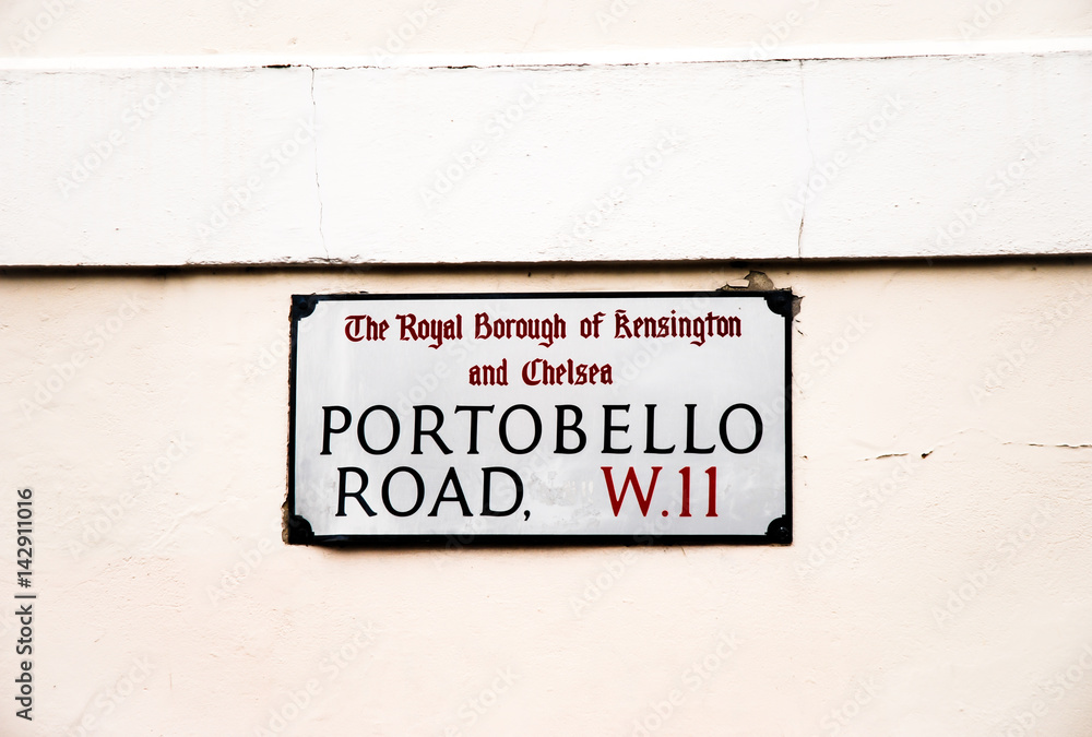 portobello road sign in london united kingdom portobello road sign in london united kingdom