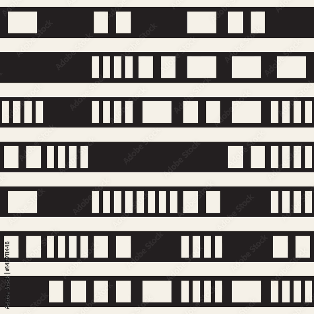 Black and White Dashed Lines Pattern. Modern Abstract Vector Seamless Background Black and White Dashed Lines Pattern. Modern Abstract Vector Seamless Background