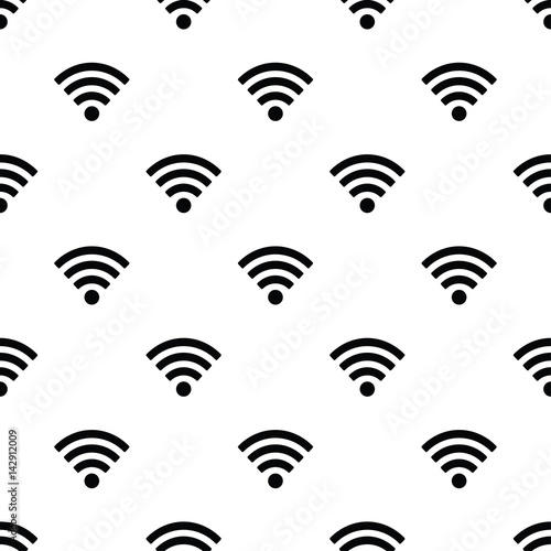 Seamless pattern with Wi-Fi symbol