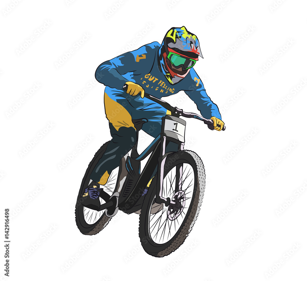 Naklejka premium downhill bike