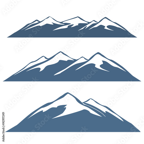 A set of mountain ranges