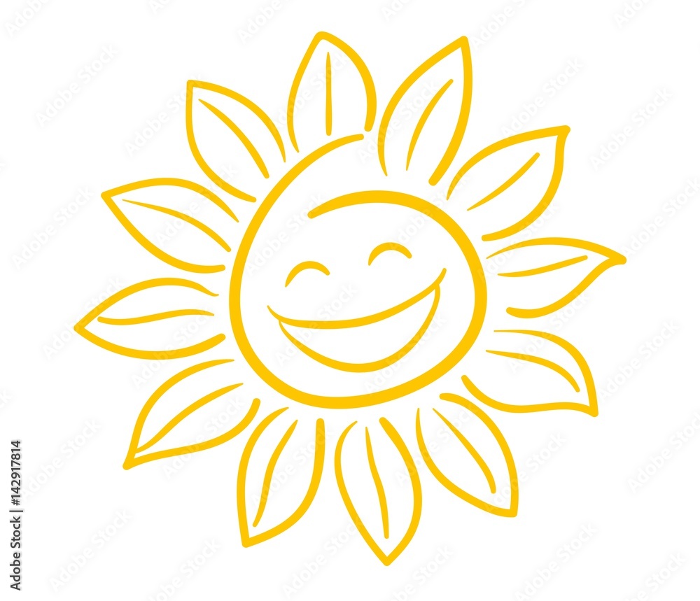 Obraz premium Sonnenblume Smiley Gesicht