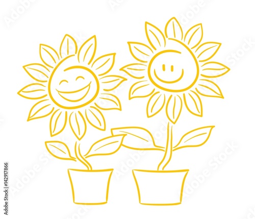 Sonnenblume Smiley Gesicht