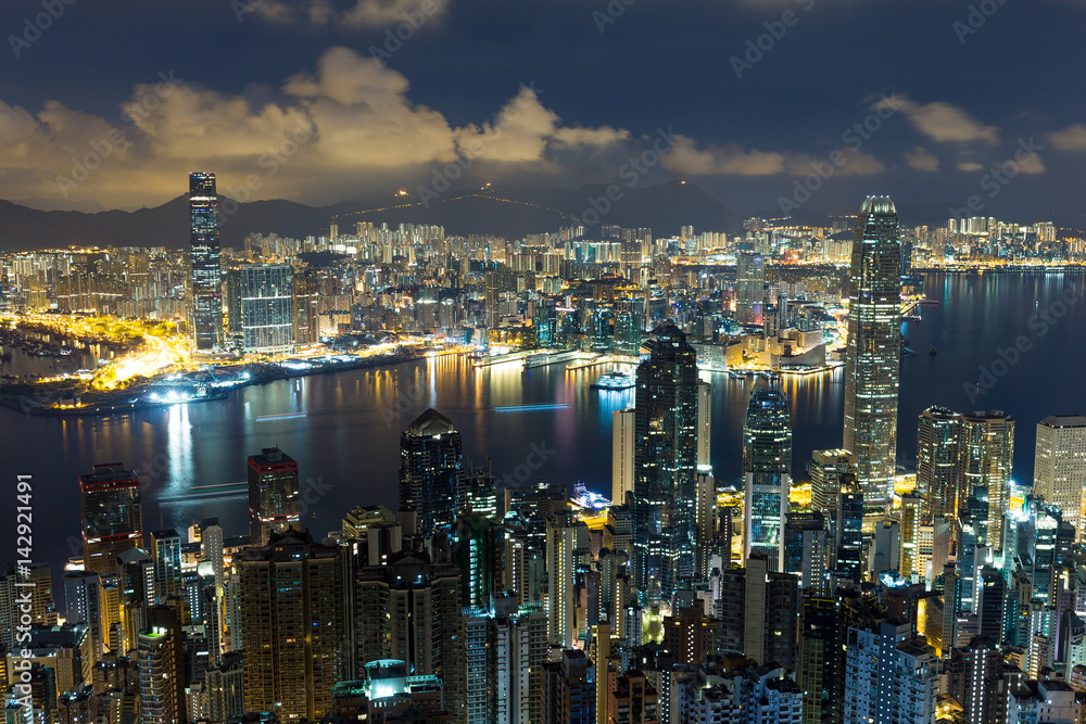 Fototapeta premium Hong Kong urban at night