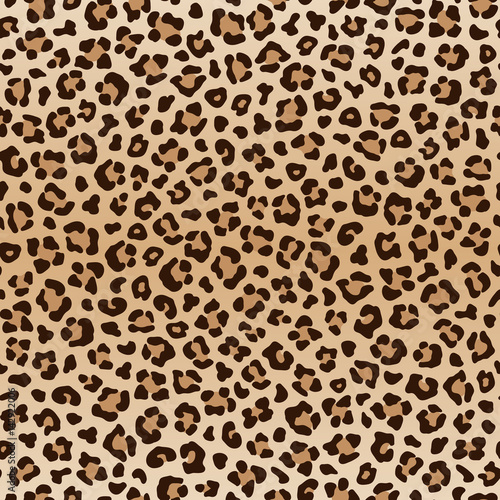 Seamless animal leopard pattern, vector